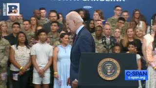 Biden Looks Confused About How to Get Off Stage