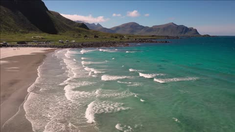 beach lofoten islands is an archipelago in the county of nordland norway