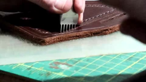 making a brown leather holster