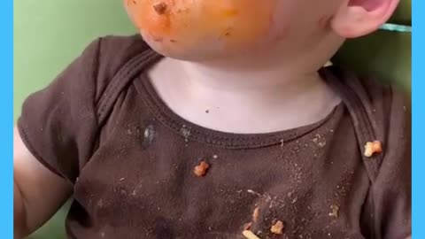 So funny, baby eating food – the funniest, most satisfying video you'll watch