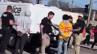 3 black teens being arrested in Kansas City
