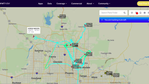 N821PA Skywest Mormon Bird Mafia over Wittmann AZ airspace - March 1st 8:42am