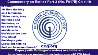 Commentary on Esther Part 2 (No. F017ii) - Chapters 4-10.