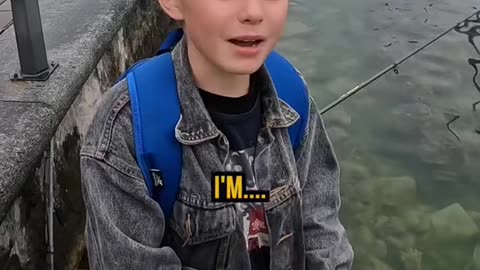 I saw this boy fishing