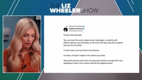 Liz Wheeler says Andrew Tate & Sulaiman Ahmed are 'Woke'