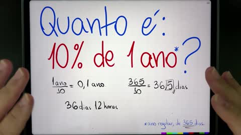 🤯 MATEMÁTICA BÁSICA DESBUGADA - Quanto É 10% de 1 Ano Problema Bugante de PORCENTAGEM