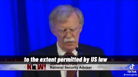 John Bolton threatening the ICC