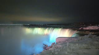 Night sights view of Niagara Falls, ON, Canada