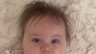 Baby Dislikes Her Head Massage