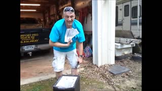 Opening a Sentry Safe. Not the easy way. But it got open.