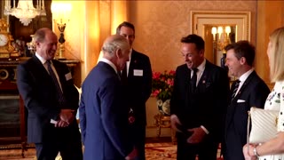 King Charles welcomes celebs at Buckingham Palace
