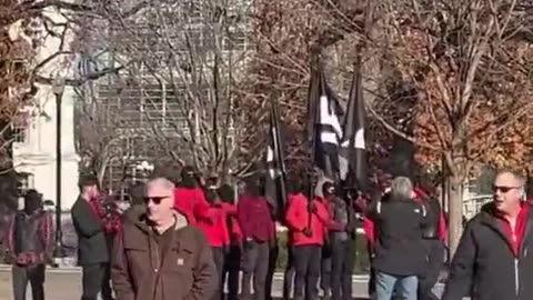 Blood Tribe neo Nazi group marching in Wisconsin