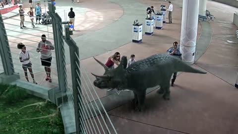 Augmented Reality dinosaurs: Jurassic Park BroadcastAR experience at Universal Studios by INDE