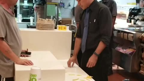 Fight in McDonald's order taker and customer due to straw 🤣