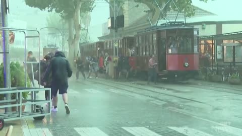 Storm slams spanish island of Mallorca