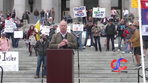 Wa State Rep Jim Walsh Opens #NoYouMove Anti Mandate Protest In Olympia