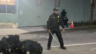 ANTIFA losers screaming and crying as they get mopped up by the police