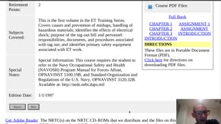 Summary of NAVEDTRA 14086 - Electronics Technician (ET), Volume 01--Safety