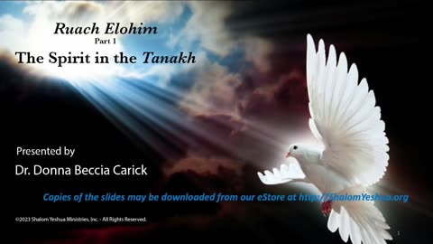 Ruach Elohim - Part 1 - The Spirit in the Tanakh