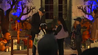 Bumbling Biden Coughs ALL OVER Hands While Giving Candy To Kids In DISGUSTING Clip