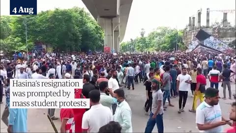 Bangladesh PM flees in helicopter after mass protests