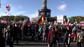 Massive rally in Berlin supporting Iranian protesters