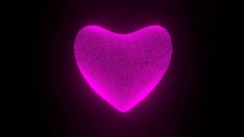 162. Pink Heart Animation. Neon Heart Background. Modeled in Blender.