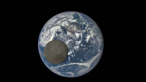 Epic view of Moon transiting the Earth