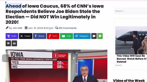 Iowa Caucus, 68% of CNN’s Iowa Respondents Believe Joe Biden Stole the 2020 Election