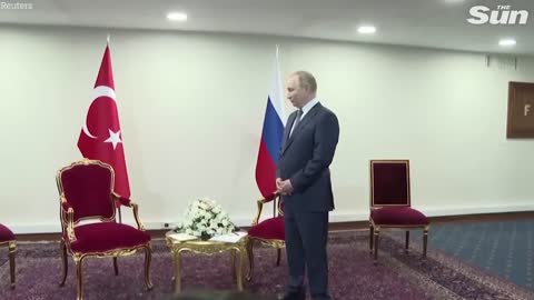 Putin HUMILIATED as he’s forced to wait 48 seconds for Turkey's Erdoğan