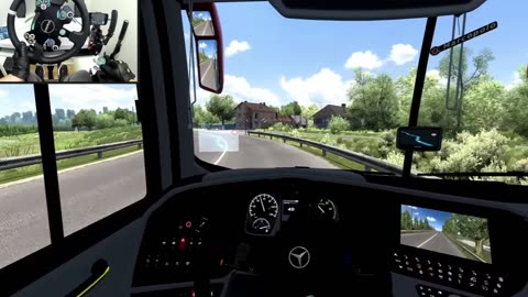 Smooth BUS Ride while Exploring the Romanian Countryside | Euro Truck Simulator 2 - Moza R9 Setup