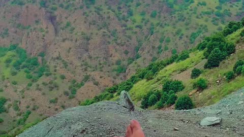 Unseen pakistani village, at the top up coldest mountain in the world.