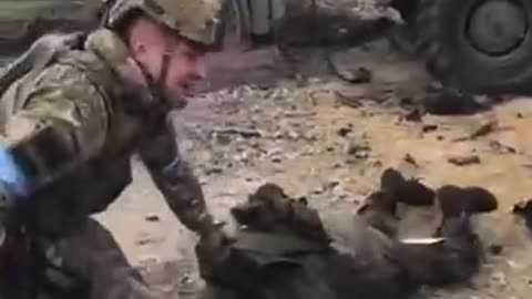 "The Russians left their own. The column itself left, # ukrain Russian war#live footage