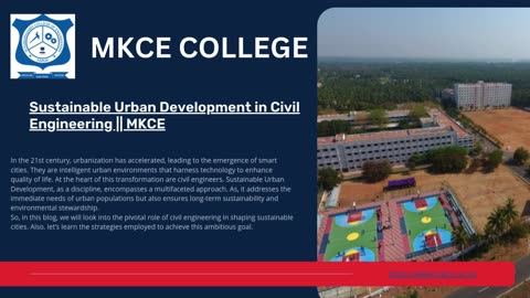 Sustainable Urban Development in Civil Engineering || MKCE