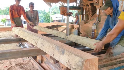 Timber Processing Factory Sawmills Of Meranti Logs