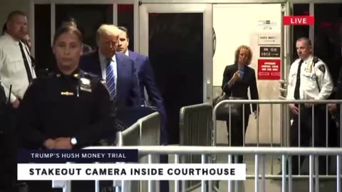 President Trum make’s statement outside of courtroom