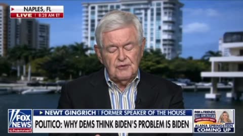 Newt: My advice to Trump is deal with Biden with humor not anger