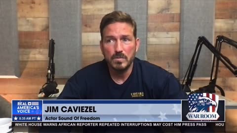 Actor Jim Caviezel talks about screening QAnon-linked movie with Trump