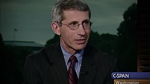 Dr Anthony Fauci, 2004 CSPAN. No need for flu shot, if.