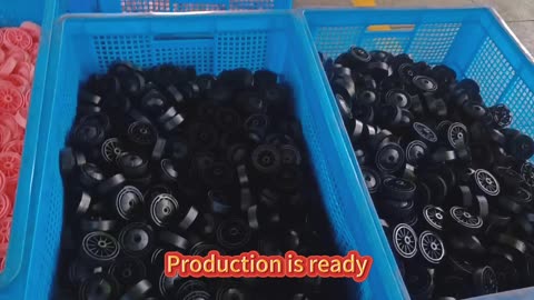 Production of folding shopping cart wheels