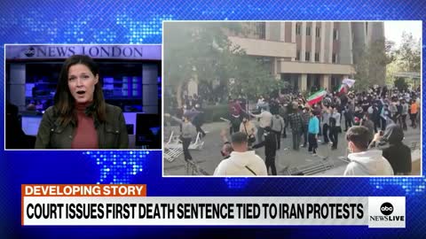 1st death sentence issued to anti-government protesters in Iran l ABCNL