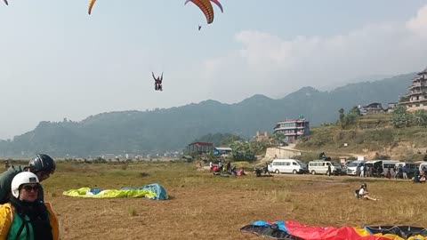 PARAGLADING SMOOTH LANDING IN NEPAL❤