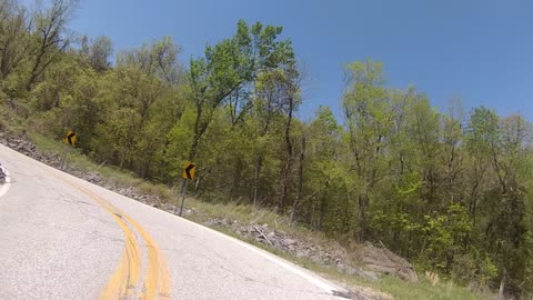 Tight Curves on AR 123 Headed South Ozark National Forest