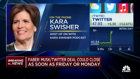 CNBC’s Kara Swisher Says Musk Would Allow Trump Back on Twitter After Deal Closes 👀