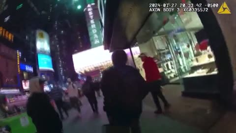 Newly released bodycam video shows NYPD cops beaten by illegal aliens in Times Square