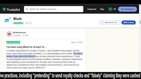Blurb.com Exposed Unveiling Fake Reviews on Trustpilot