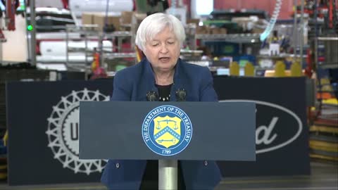 US Treasury Secretary Janet Yellen delivers an address on Biden's economic agenda