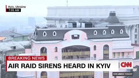 Air raid sirens are heard across Kyiv, Ukraine