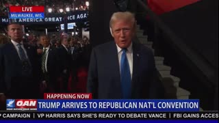 Trump Arrives At The Republican National Convention For Night Two