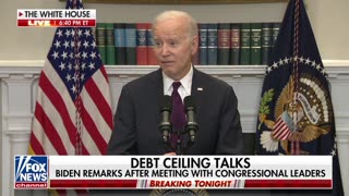 Biden says "The national debt went up 40% ... under my predecessor, and that's the problem we're dealing with today."